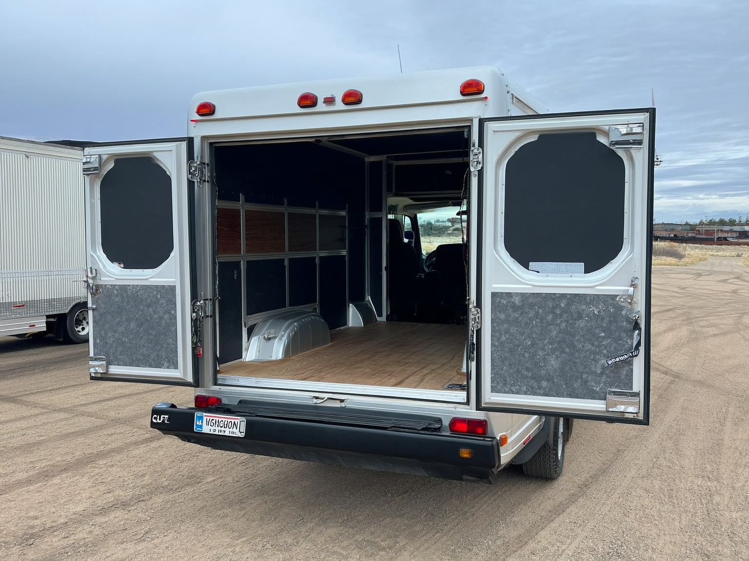 Used Class C motorhome being inspected before moving to Casper for work