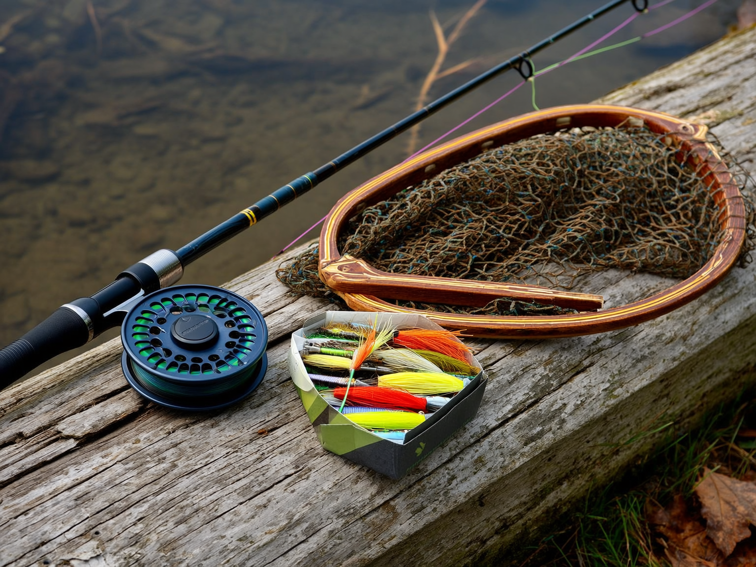 Fly fishing gear for the North Platte River fall brown trout run near Casper